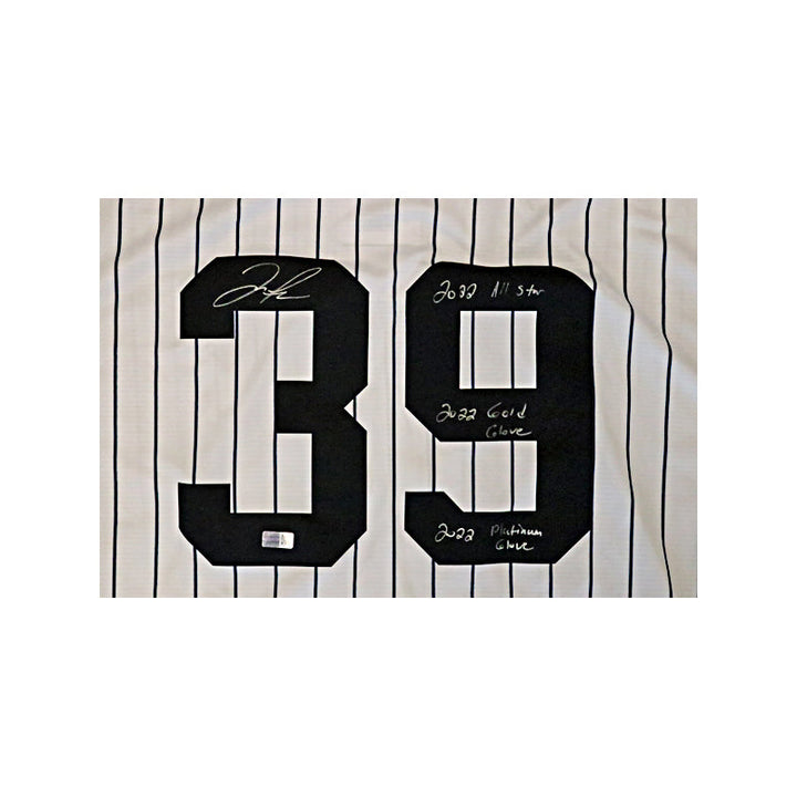 Jose Trevino New York Yankees Autographed Signed and Inscribed Nike Pinstripe Jersey (CX Auth)
