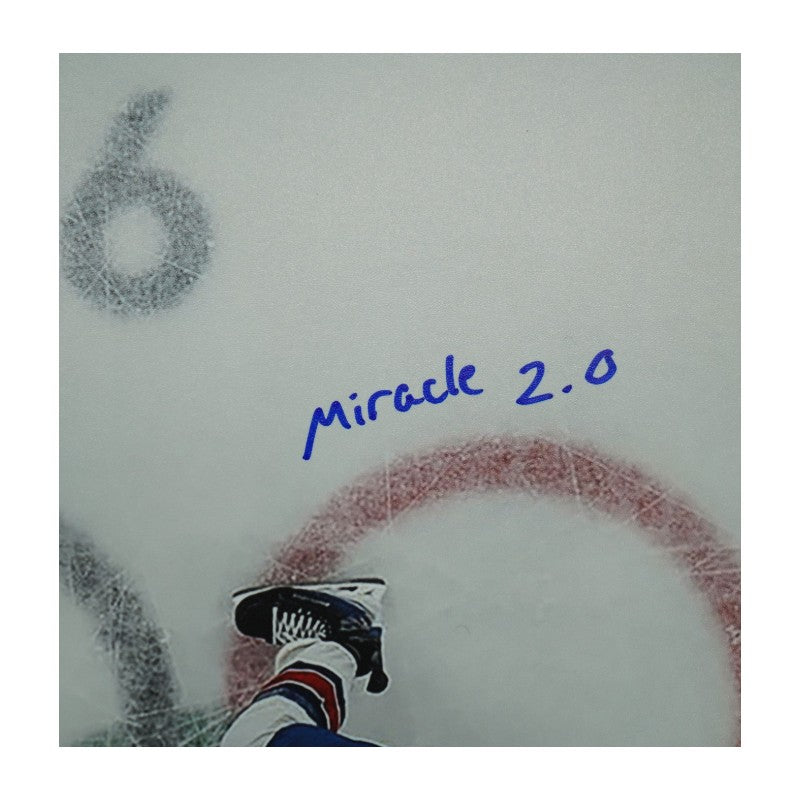Vincent Trocheck 2026 USA Olympic Team Autographed Inscribed 12x18 Photograph JSA Holo Only