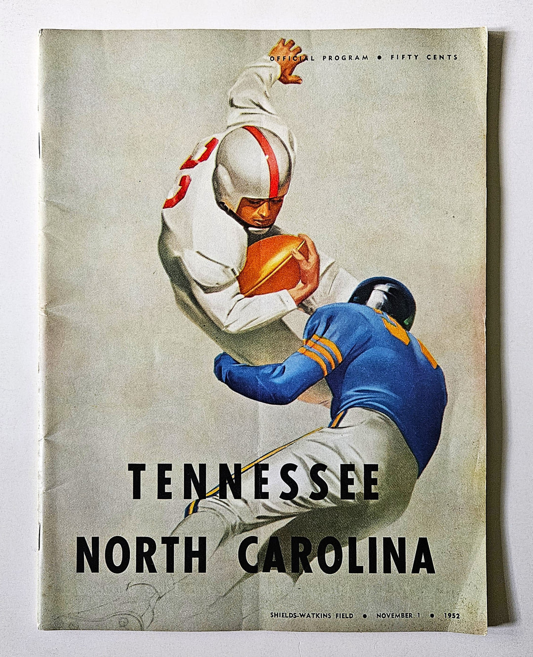 Tennessee Vols vs North Carolina Tar Heels November 1, 1952 Official Program With Rosters Insert