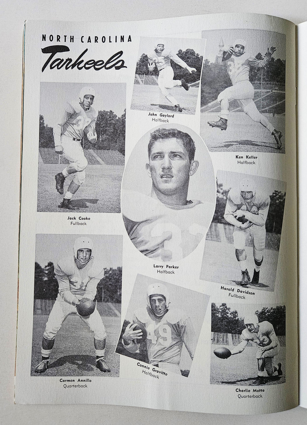 Tennessee Vols vs North Carolina Tar Heels November 1, 1952 Official Program With Rosters Insert