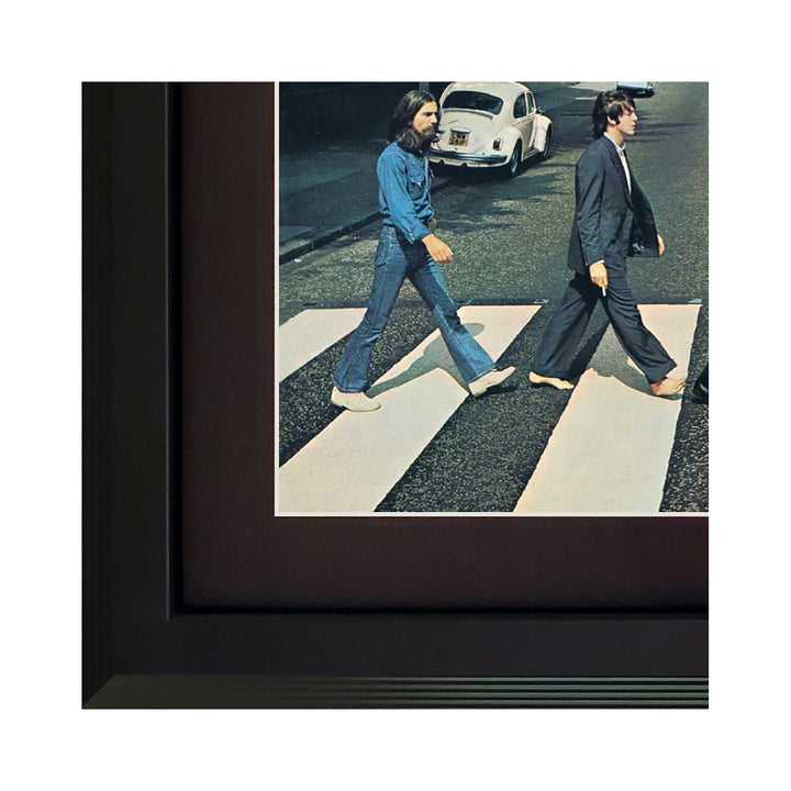 The Beatles Abby Road Vinyl Record & Cover Professionally Framed Display with a Black Mat