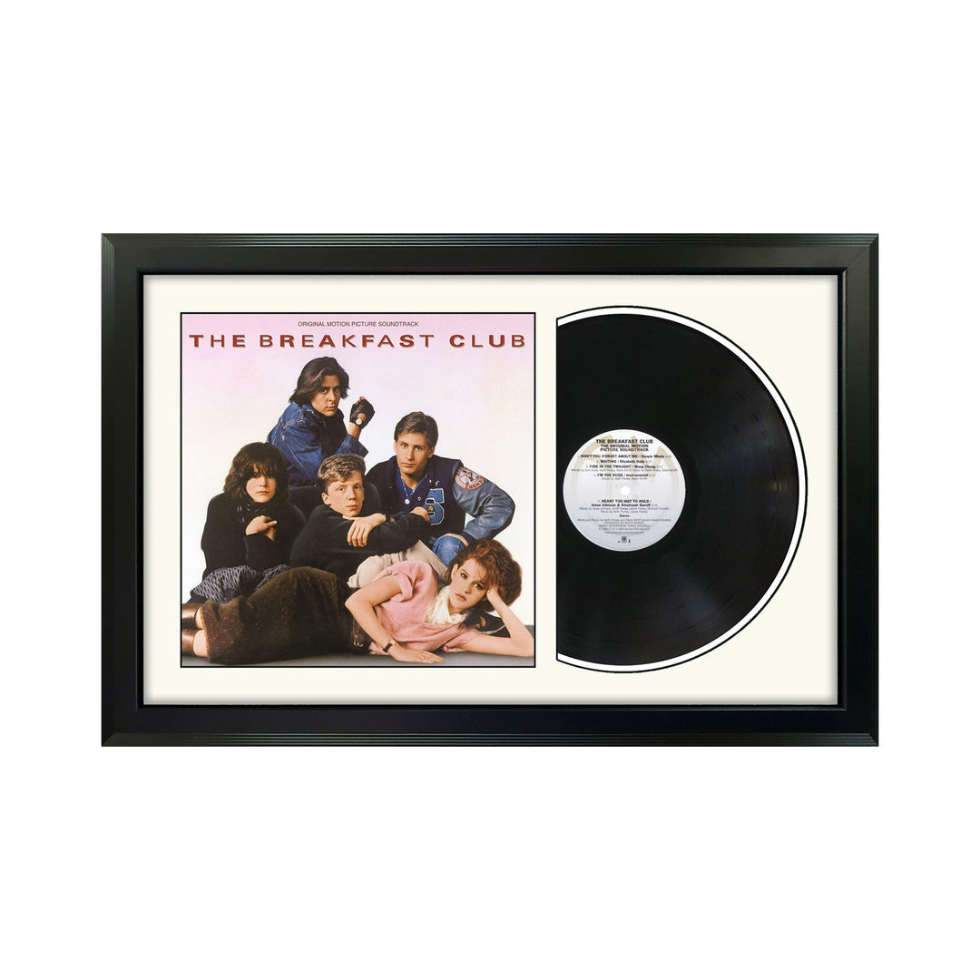 The Breakfast Club Genuine Movie Soundtrack Vinyl Record & Cover Professionally Framed Display with a White Mat