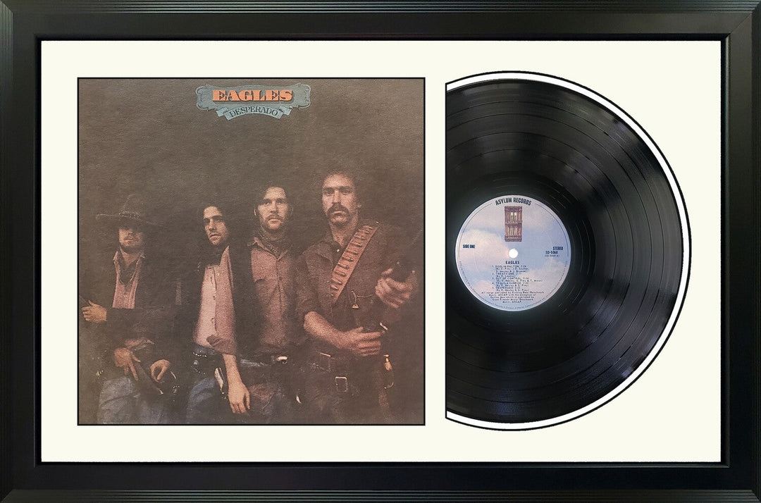 The Eagles Desperado Genuine Vinyl Record & Cover Professionally Framed 17.5 x 26.5 Wall Display with a White Mat