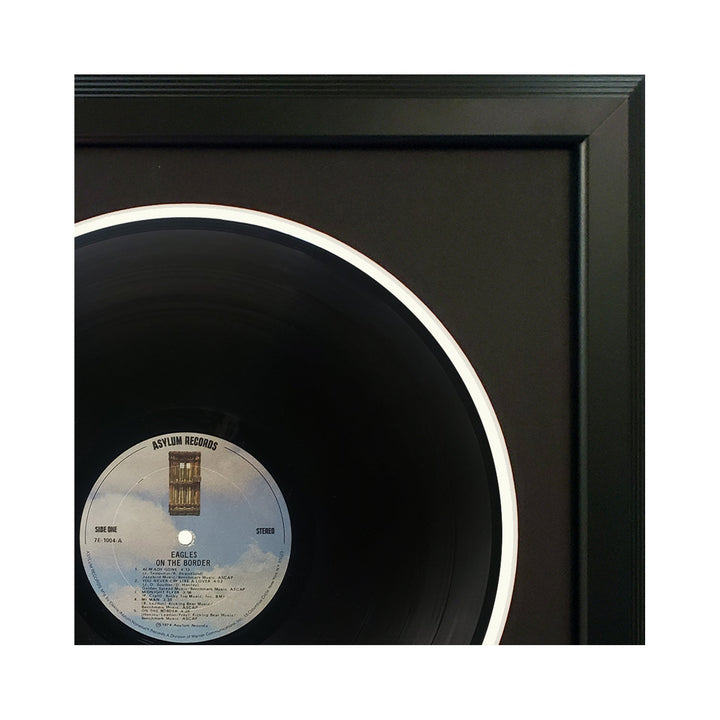 The Eagles On the Border Vinyl Record & Cover Professionally Framed Display with a Black Mat