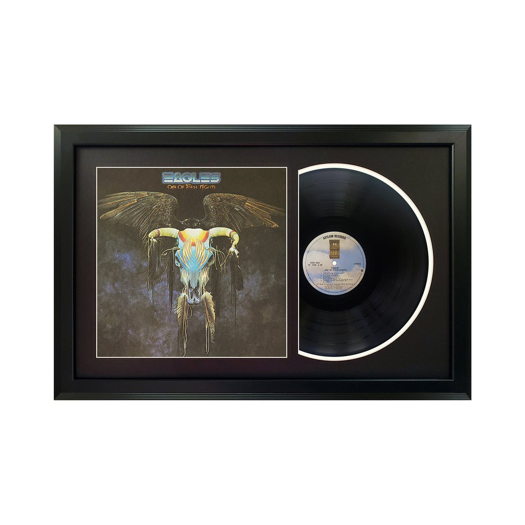 The Eagles One of these Nights Vinyl Record & Cover Professionally Framed 17.5 x 26.5 Display with a Black Mat