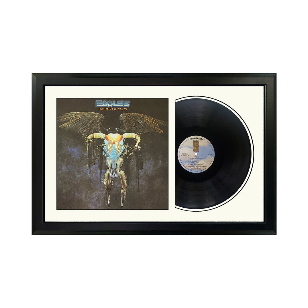 The Eagles One of these Nights Vinyl Record & Cover Professionally Framed Display with a White Mat
