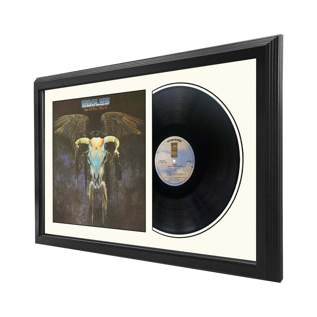 The Eagles One of these Nights Vinyl Record & Cover Professionally Framed Display with a White Mat