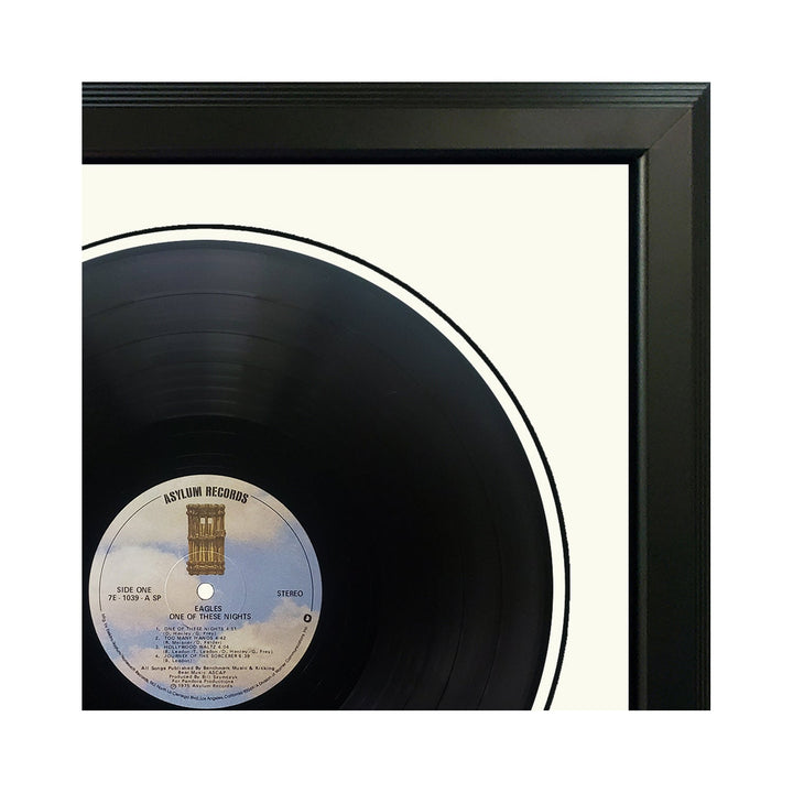 The Eagles One of these Nights Vinyl Record & Cover Professionally Framed Display with a White Mat