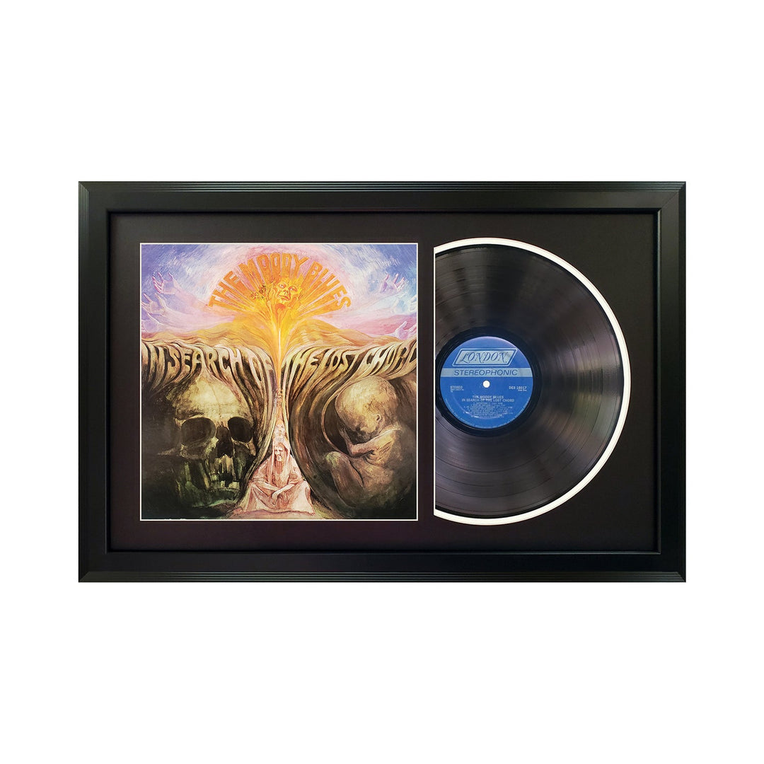 The Moody Blues In Search of the Lost Chord Genuine Vinyl Record & Cover Professionally Framed Wall Display with a Black Mat