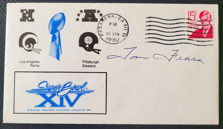 Tom Fears Los Angeles Rams Signed Super Bowl XIV First Day Cover Jan. 20, 1980 (PSA)