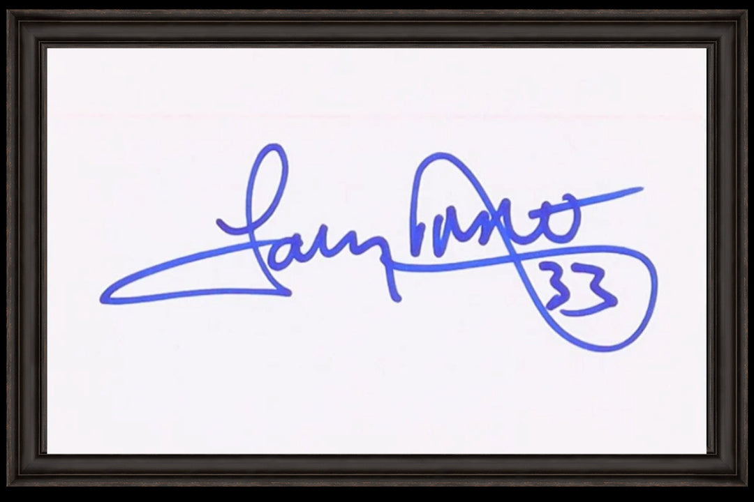 Tony Dorsett Dallas Cowboys and Hall of Famer Signed Index Card in a Black Frame (JSA)