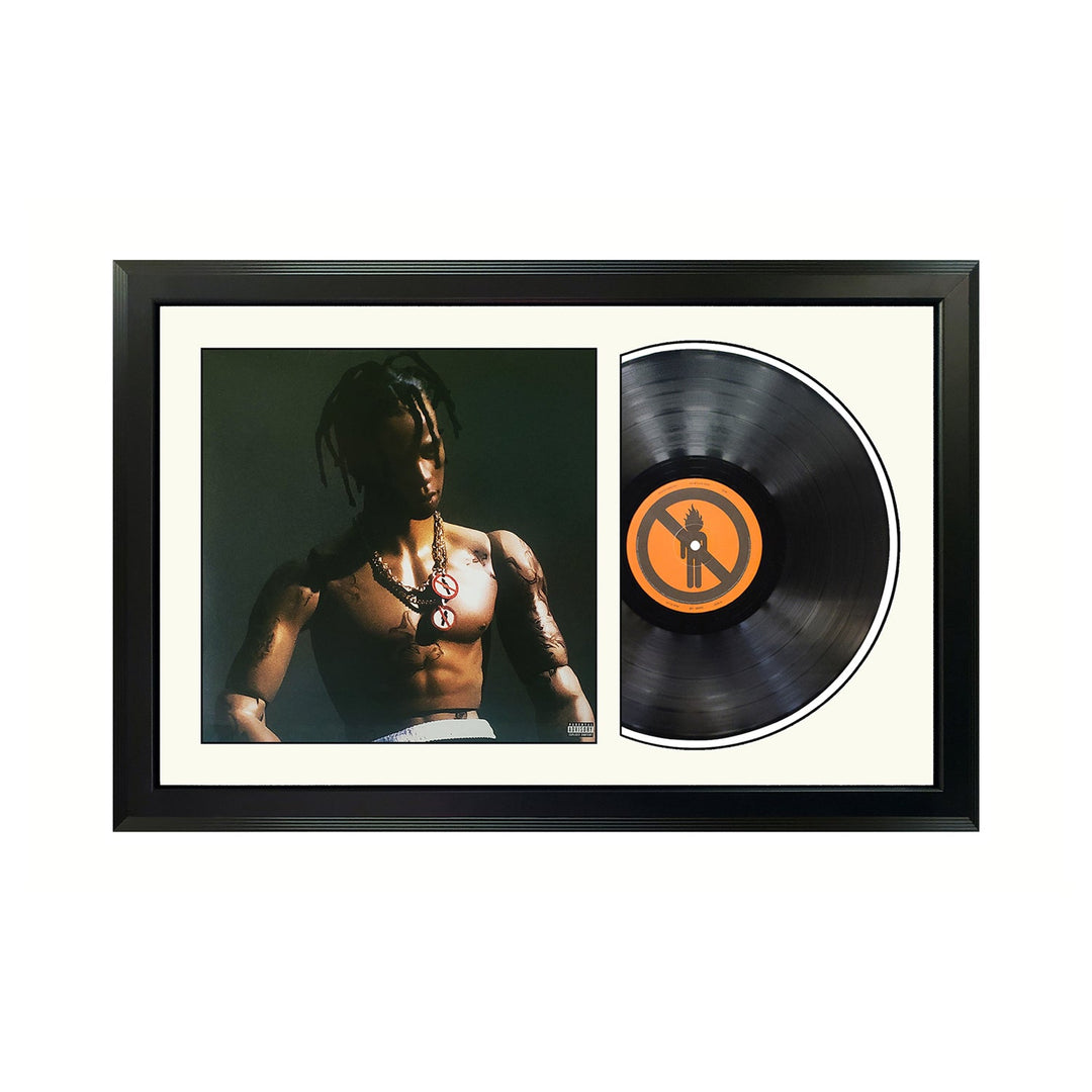 Travis Scott Rodeo Genuine Vinyl Record & Cover Professionally Framed 17.5  x 26.5  Wall Display with a White Mat