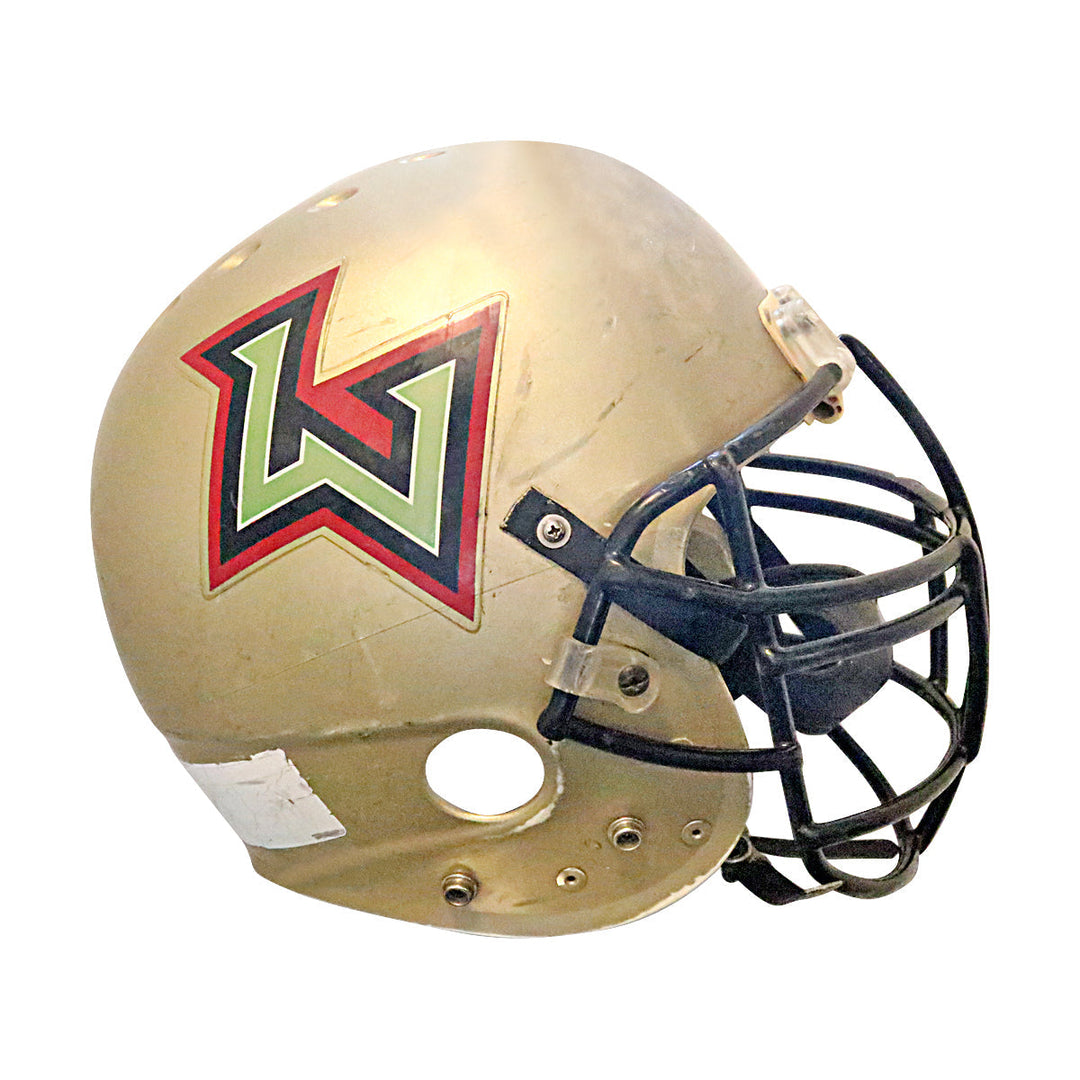 Angel Rubio Las Vegas Outlaws 2001 XFL Game Used Helmet