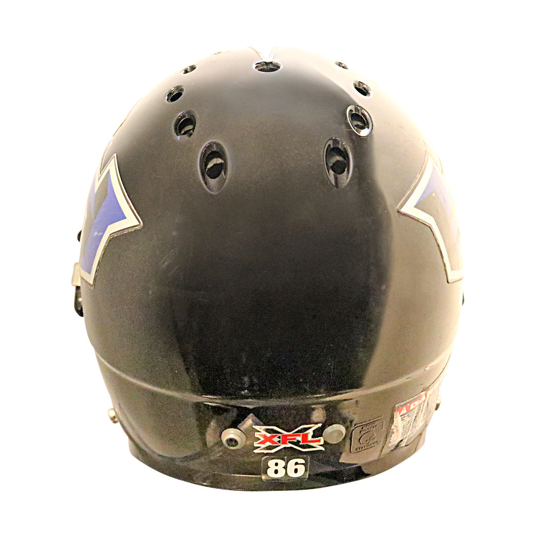 Bob Rosenstiel New York Hitmen 2001 XFL Game Used Helmet Missing Chinstrap