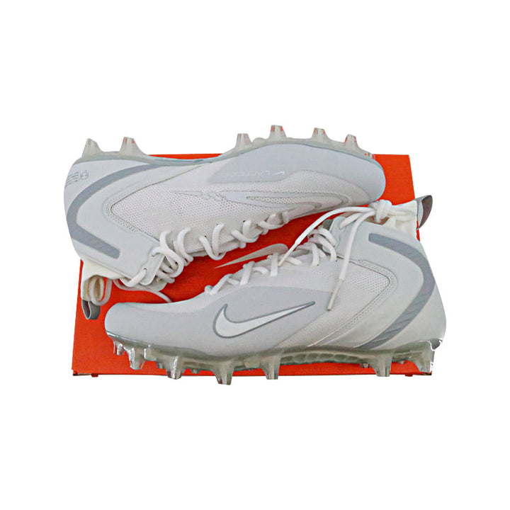 2023 USFL Issued White Nike Alpha Huarache 8 Elite Lax High Top Cleats   1