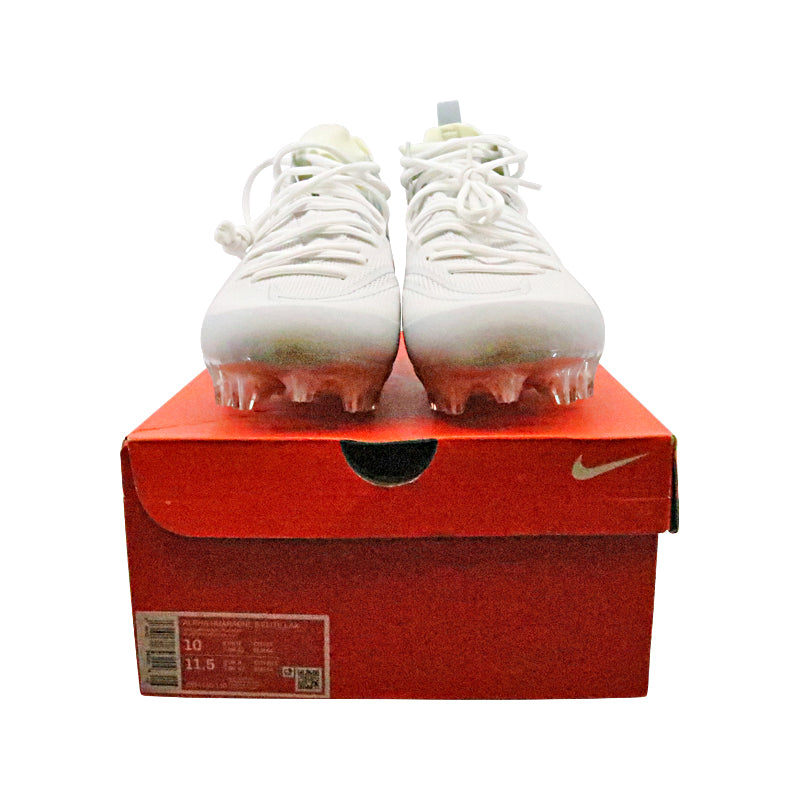 2024 USFL Issued White Nike Alpha Huarache 8 Elite Lax High Top Cleats   2