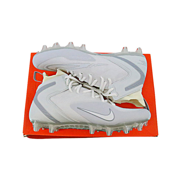 2024 USFL Issued White Nike Alpha Huarache 8 Elite Lax High Top Cleats   2