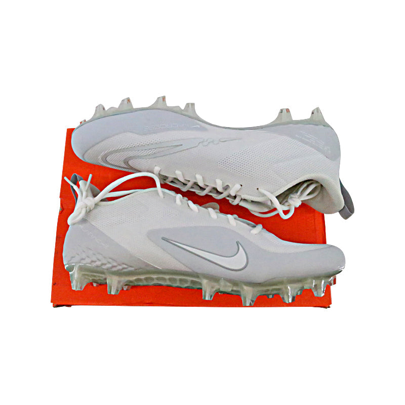 2023 USFL Issued White Nike Alpha Huarache 8 Pro Lax Cleats 