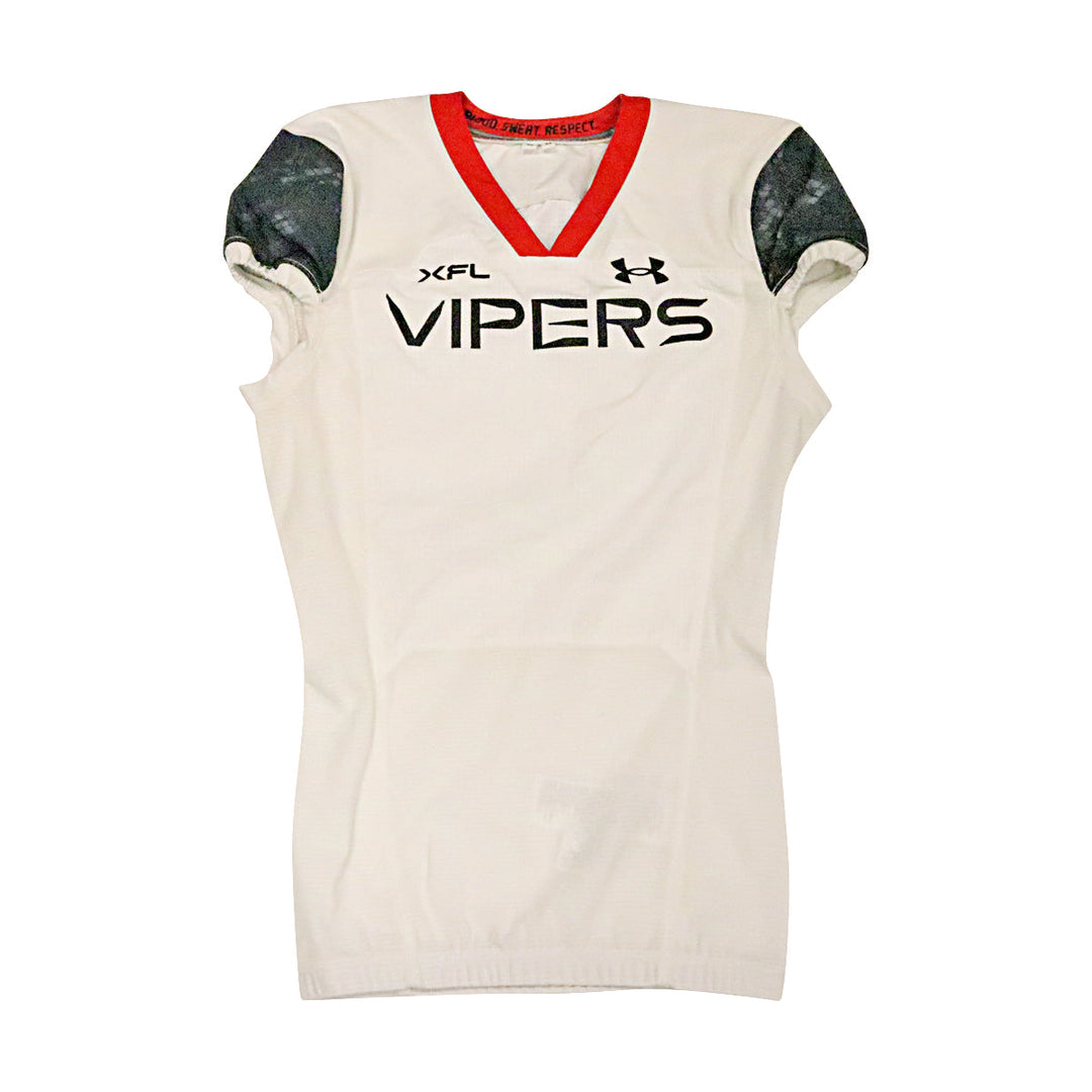 Vegas Vipers 2023 XFL Season Issued Blank White Jersey - Size 40