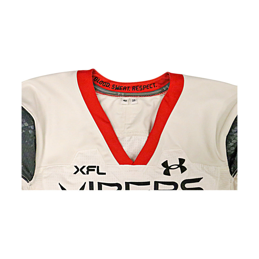 Vegas Vipers 2023 XFL Season Issued Blank White Jersey - Size 40