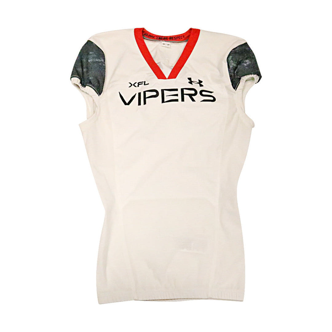 Vegas Vipers 2023 XFL Season Issued Blank White Jersey - Size 42
