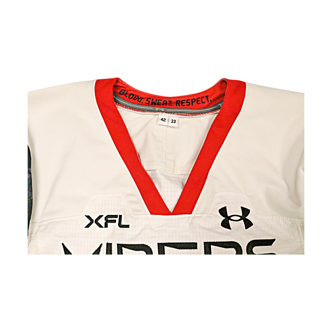 Vegas Vipers 2023 XFL Season Issued Blank White Jersey - Size 42