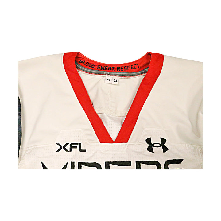 Vegas Vipers 2023 XFL Season Issued Blank White Jersey - Size 42