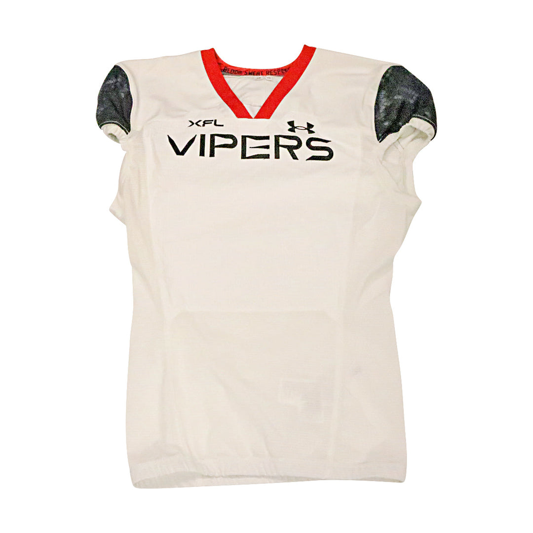 Vegas Vipers 2023 XFL Season Issued Blank White Jersey - Size 46