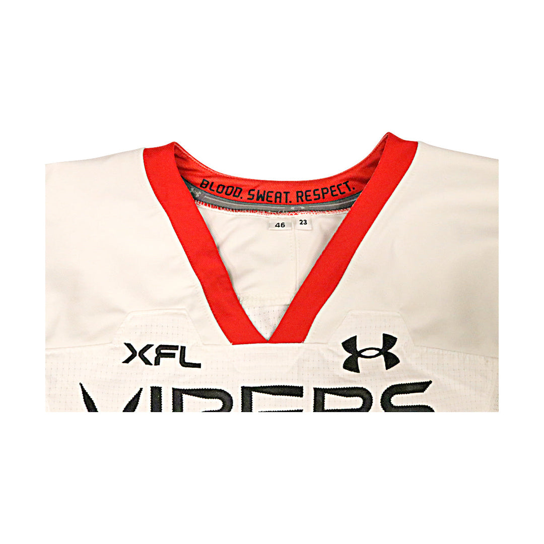 Vegas Vipers 2023 XFL Season Issued Blank White Jersey - Size 46