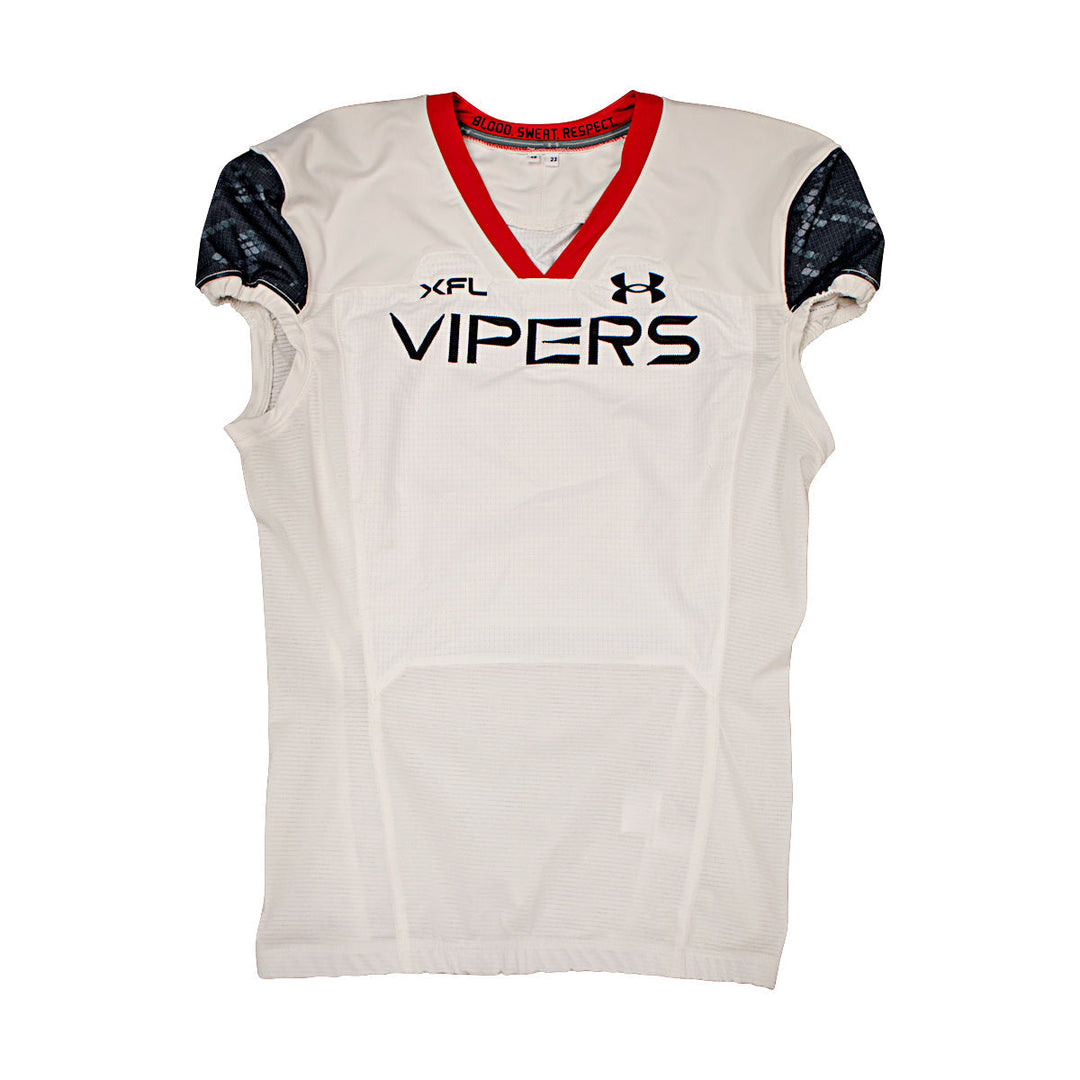 Vegas Vipers 2023 XFL Season Issued Blank White Jersey - Size 48