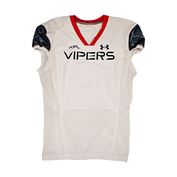 Vegas Vipers 2023 XFL Season Issued Blank White Jersey - Size 48