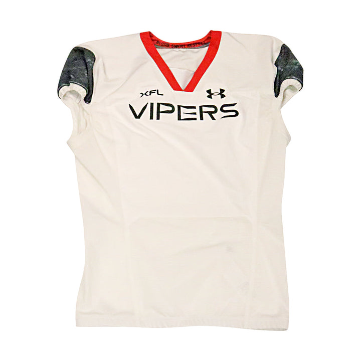 Vegas Vipers 2023 XFL Season Issued Blank White Jersey - Size 50