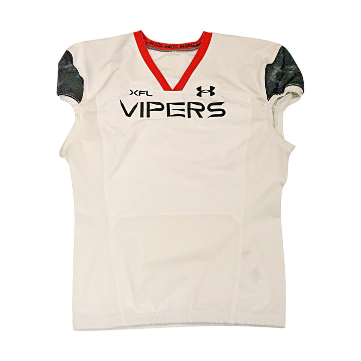 Vegas Vipers 2023 XFL Season Issued Blank White Jersey - Size 52