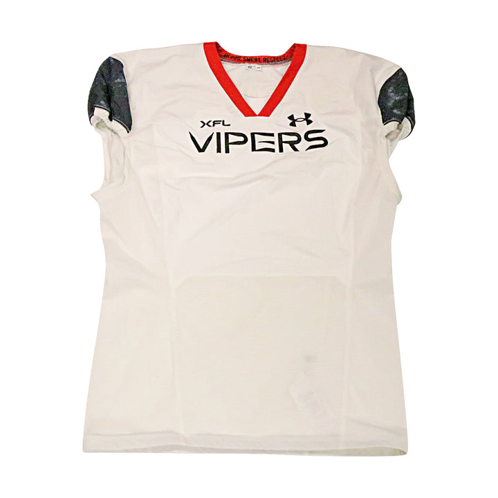 Vegas Vipers 2023 XFL Season Issued Blank White Jersey - Size 54