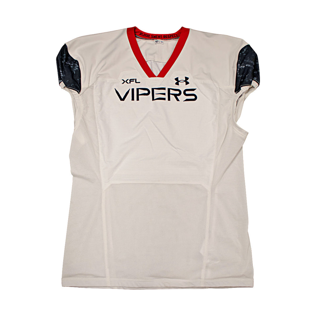 Vegas Vipers 2023 XFL Season Issued Blank White Jersey - Size 56