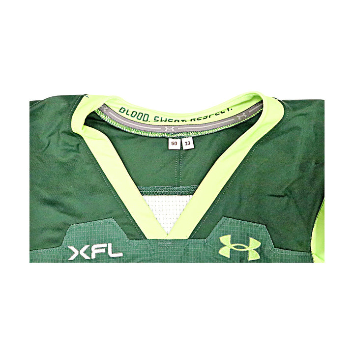 Orlando Guardians 2023 XFL Season Issued Blank Green Jersey - Size 50