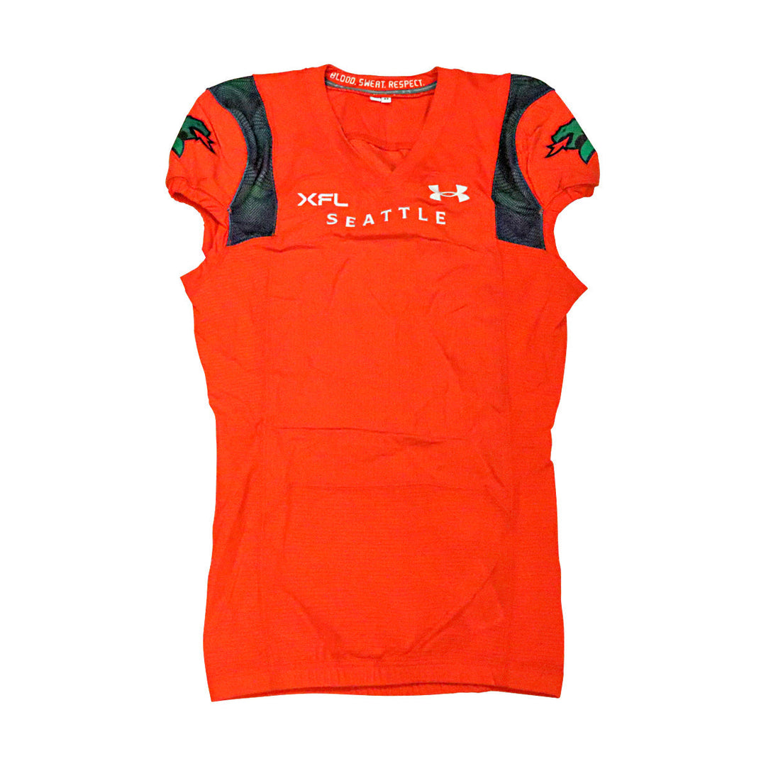 Seattle Sea Dragons 2023 XFL Season Issued Blank Orange Jersey - Size 40