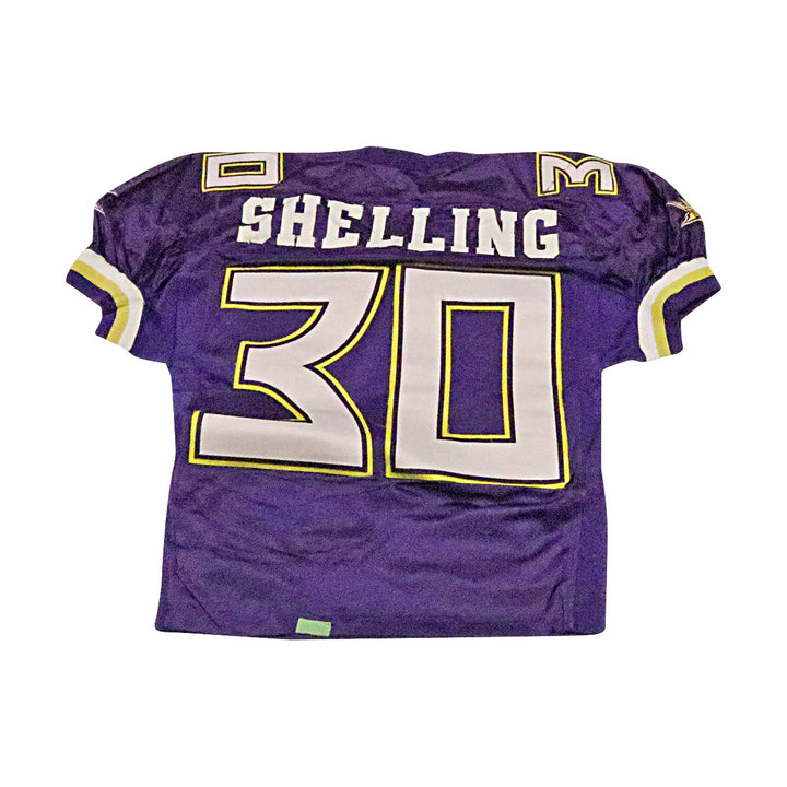 Chris Shelling Birmingham Thunderbolts 2001 Game Used Home Jersey Size 44 Short