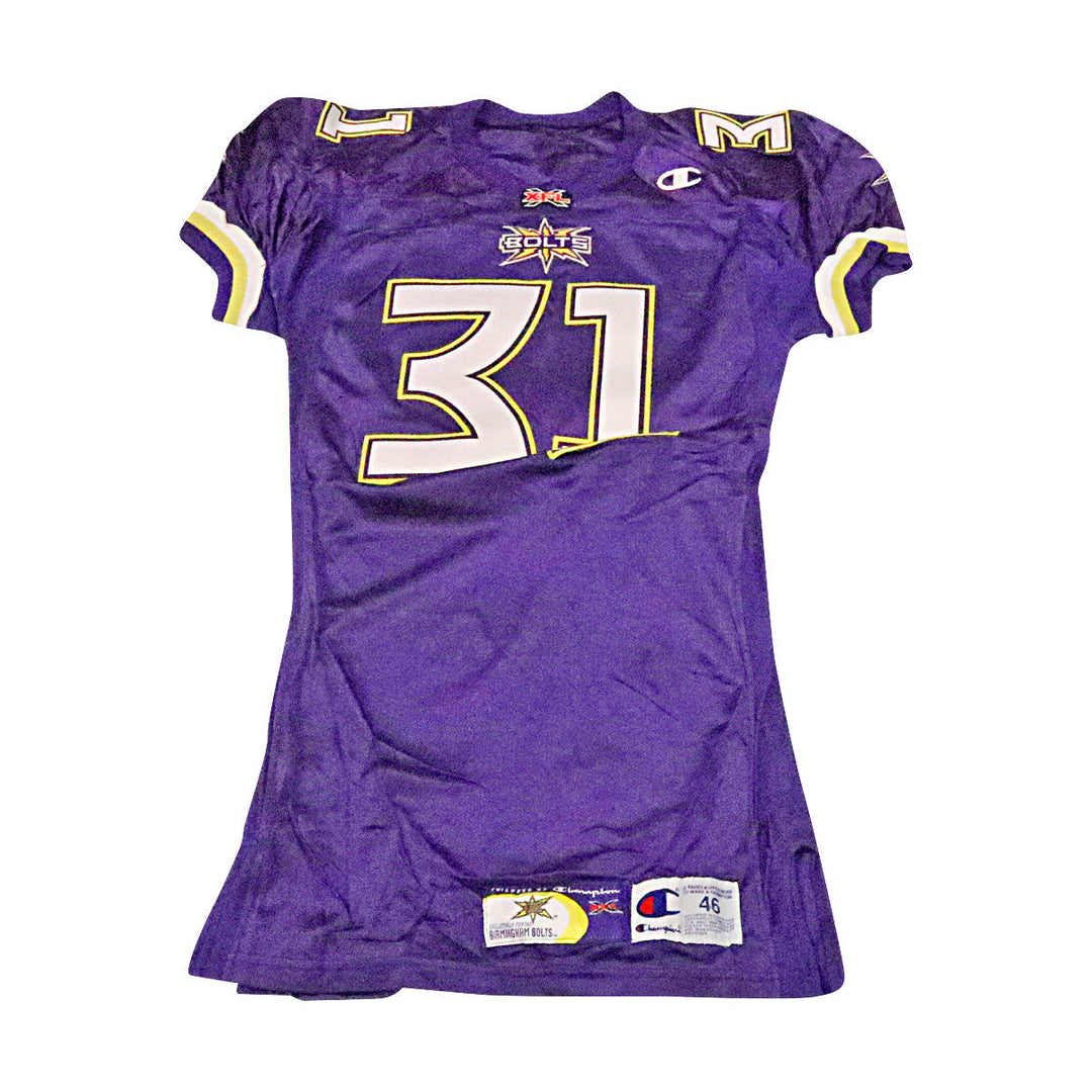 Duane Butler Birmingham Thunderbolts 2001 Game Used Home Jersey Size 46 +2
