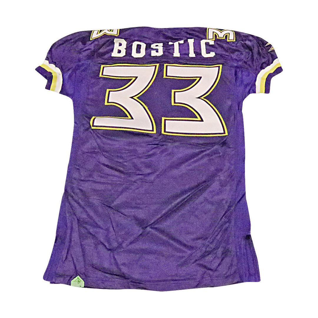 James Bostic Birmingham Thunderbolts 2001 Game Used Home Jersey Size 48 Nameplate Removed