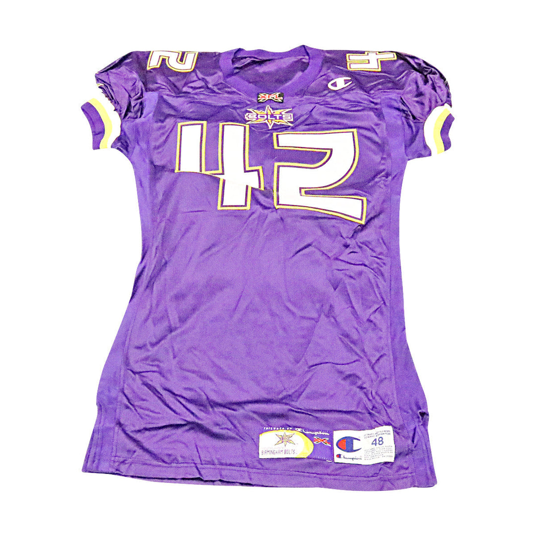 Birmingham Thunderbolts 2001 #42 Team Issued Home Jersey Size 48 +2