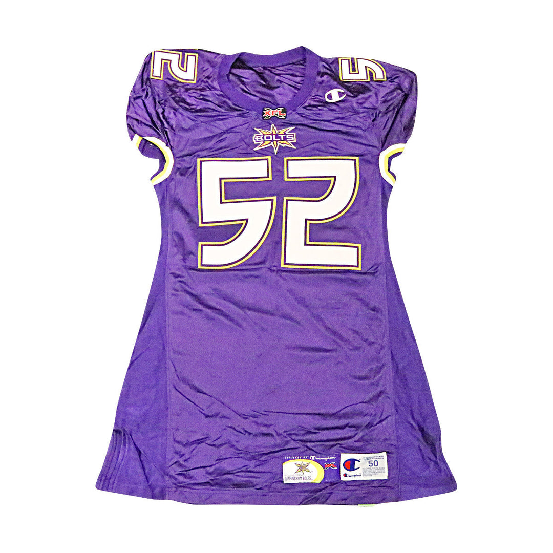 Birmingham Thunderbolts 2001 #52 Team Issued Home Jersey Size 50 +2 Linemen Cut