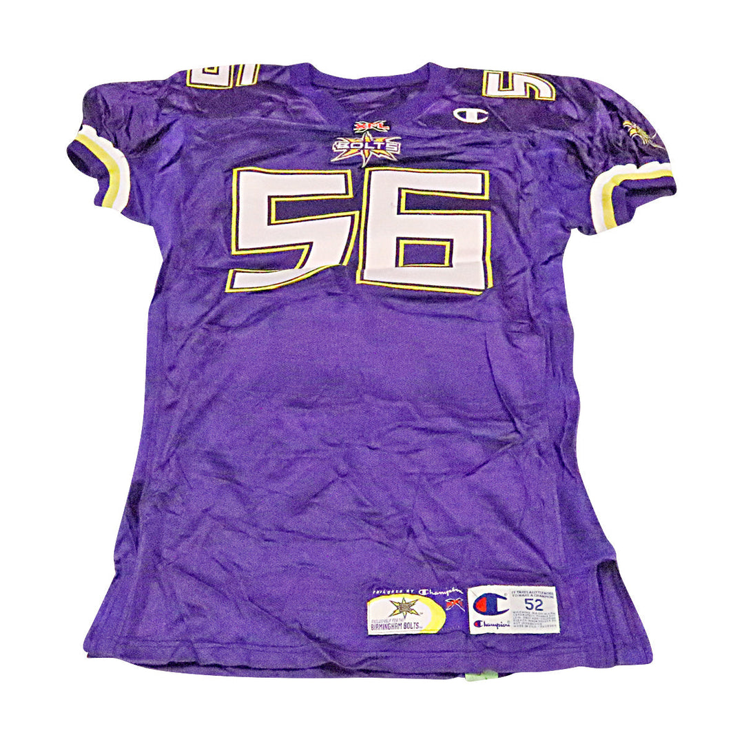 Malcolm Hamilton Birmingham Thunderbolts 2001 Game Used Home Jersey Size 52 +2