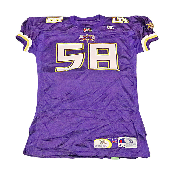 Charles Preston Birmingham Thunderbolts 2001 Game Used Home Jersey Size 52 +2