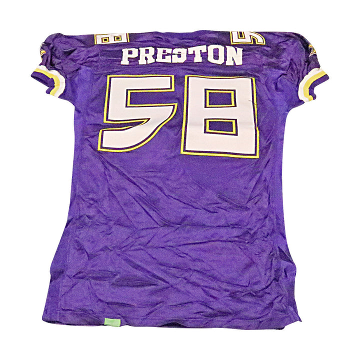 Charles Preston Birmingham Thunderbolts 2001 Game Used Home Jersey Size 52 +2