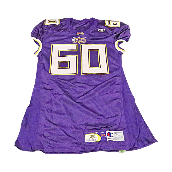 Eric Bateman Birmingham Thunderbolts 2001 Game Used Home Jersey Size 52 Linemen Cut