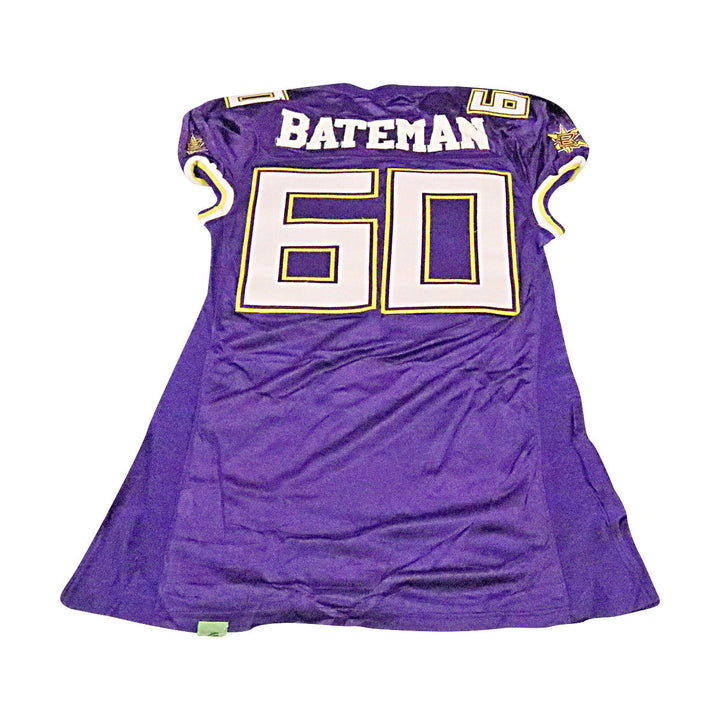 Eric Bateman Birmingham Thunderbolts 2001 Game Used Home Jersey Size 52 Linemen Cut