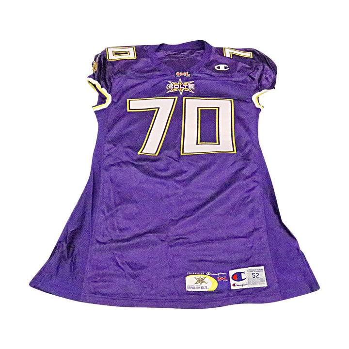 Jason McDonald Birmingham Thunderbolts 2001 Game Used Home Jersey Size 52 +2 Linemen Cut