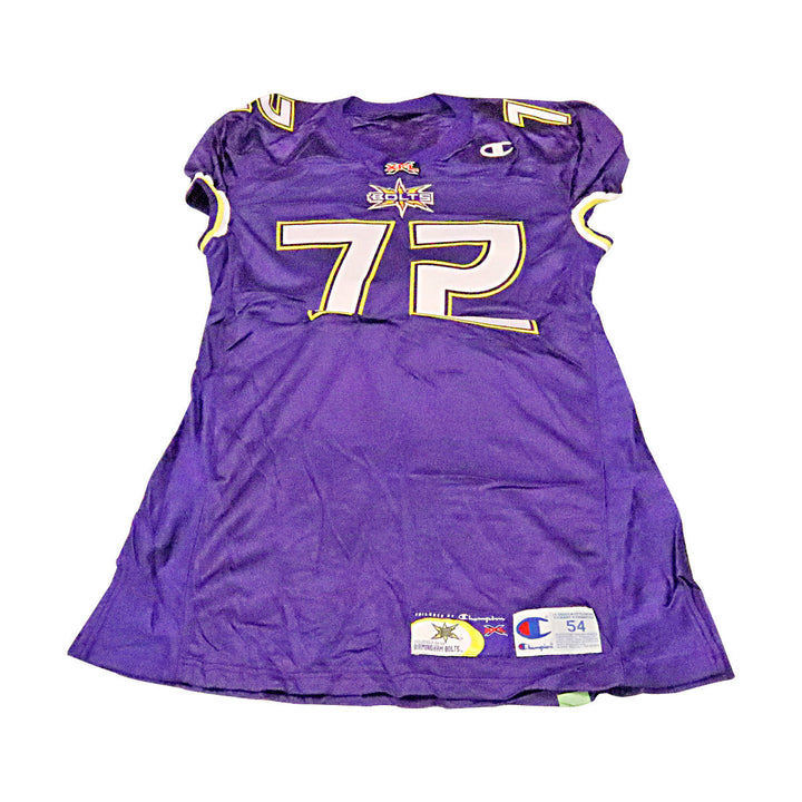 Hass Birmingham Thunderbolts 2001 Game Used Home Jersey Size 54 +2 Linemen Cut