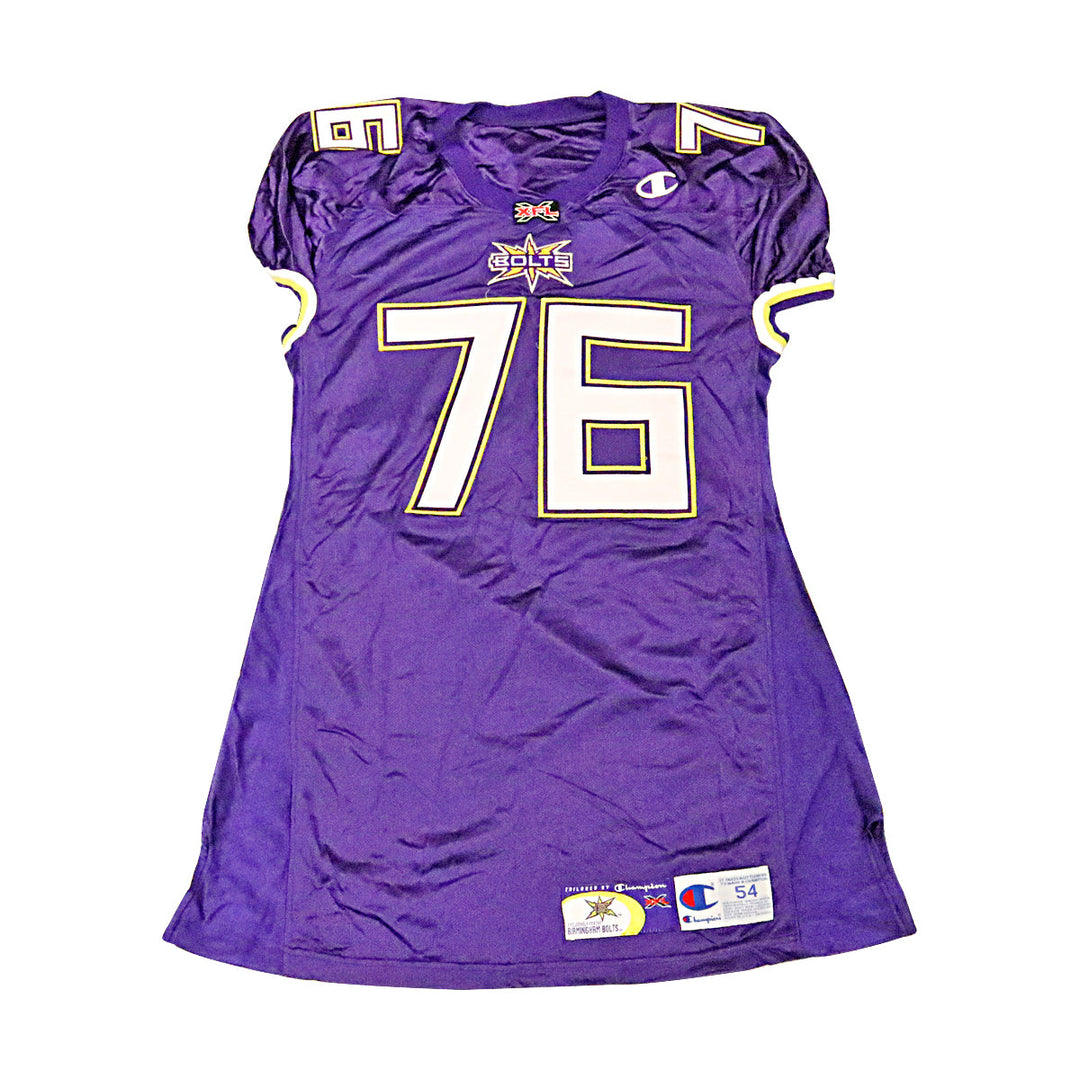 Birmingham Thunderbolts 2001 #76 Team Issued Home Jersey Size 54 +2 Linemen Cut